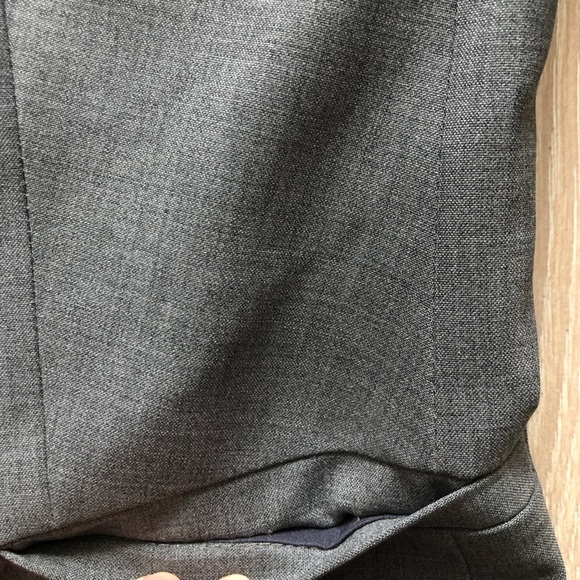 J. Crew Bi Stretch Wool Blend Open Front Blazer Jacket in Grey - Picture 8 of 12
